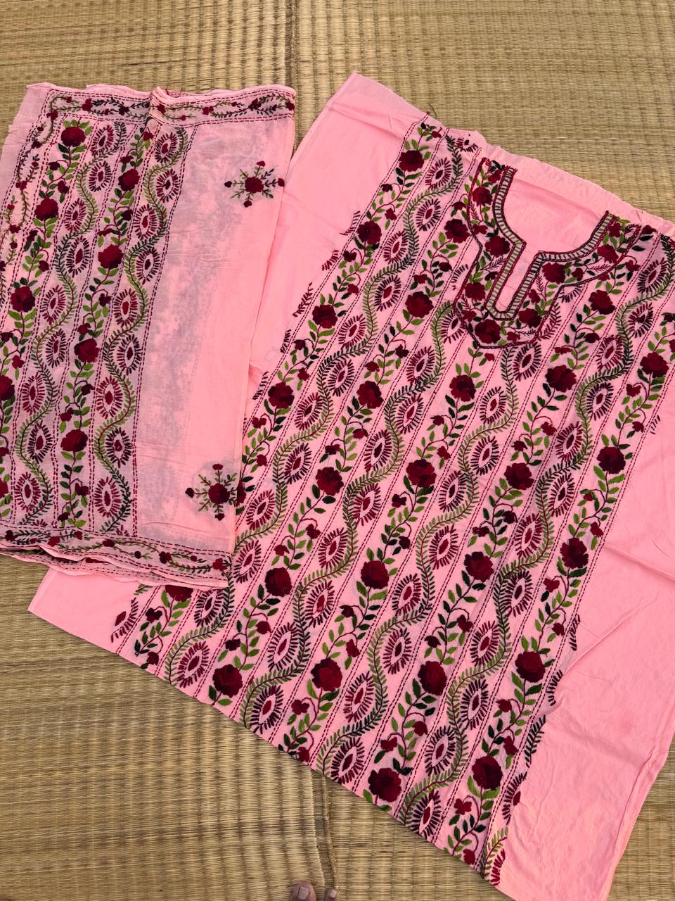 Chikonwala's Exclusive Hand Embroidered Fulkari Dress