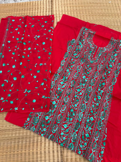 Chikonwala's Exclusive Hand Embroidered Fulkari Dress