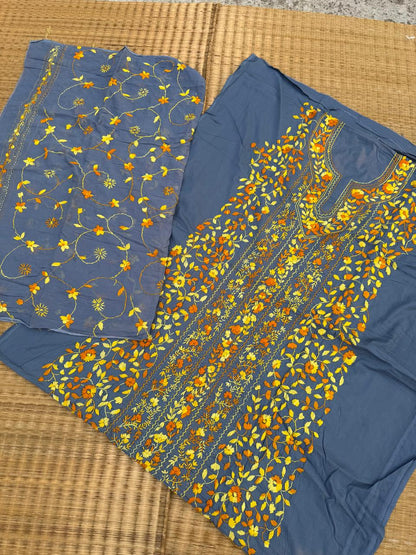 Chikonwala's Exclusive Hand Embroidered Fulkari Dress