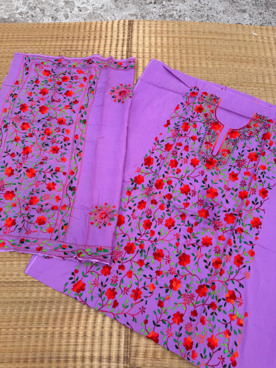 Chikonwala's Exclusive Hand Embroidered Fulkari Dress