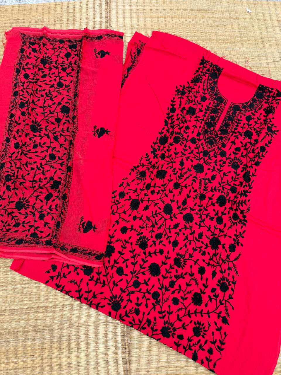 Chikonwala's Exclusive Hand Embroidered Fulkari Dress