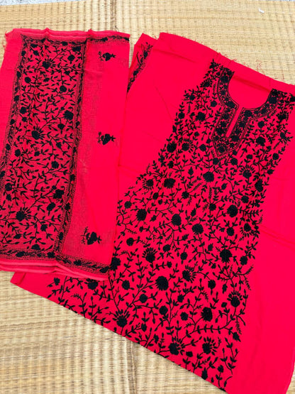 Chikonwala's Exclusive Hand Embroidered Fulkari Dress