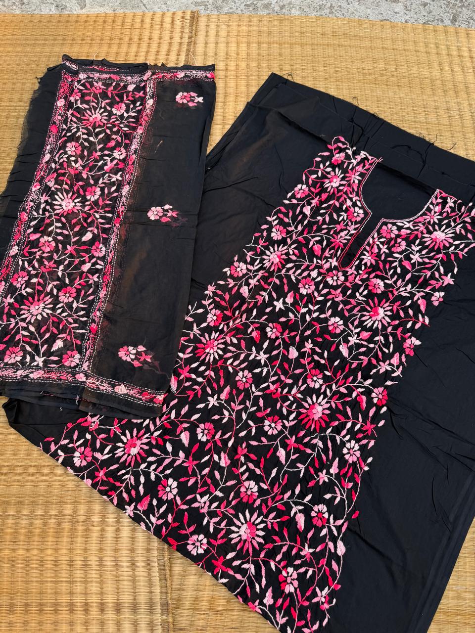 Chikonwala's Exclusive Hand Embroidered Fulkari Dress