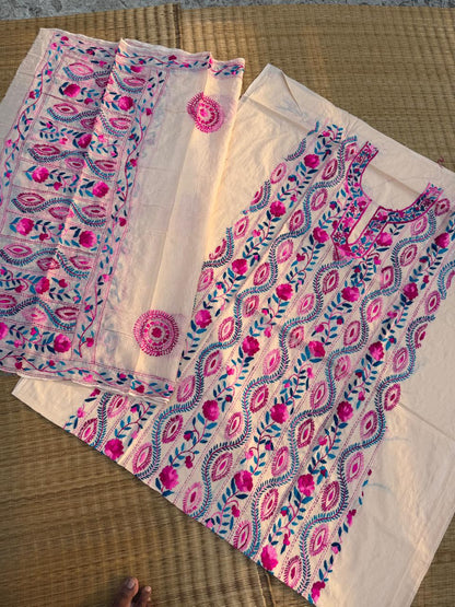 Chikonwala's Exclusive Hand Embroidered Fulkari Dress