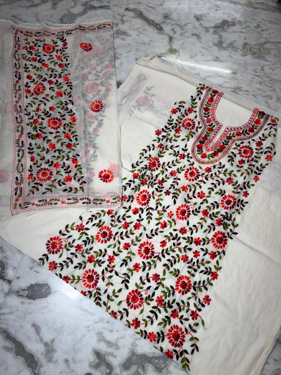 Chikonwala's Exclusive Hand Embroidered Fulkari Dress