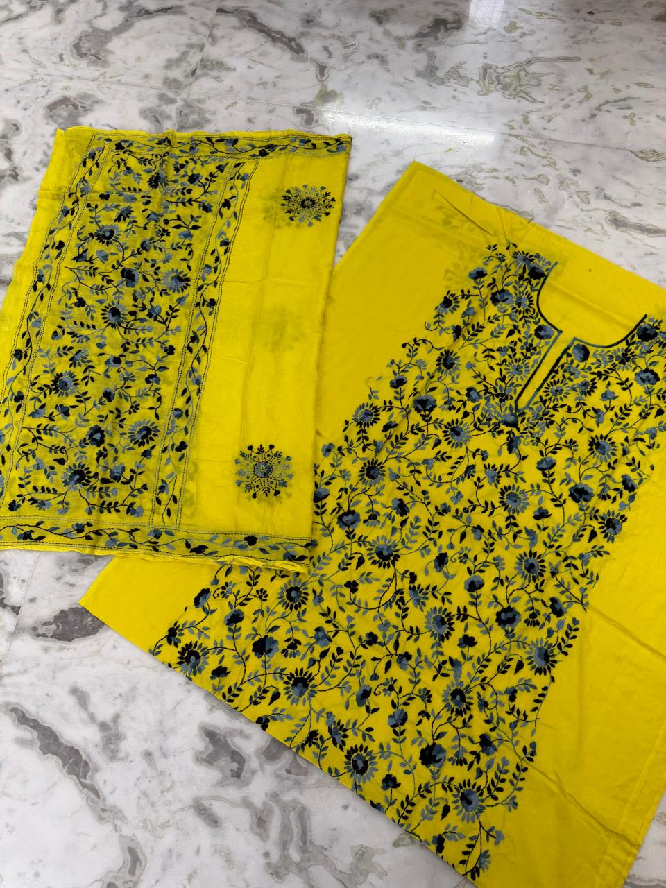 Chikonwala's Exclusive Hand Embroidered Fulkari Dress
