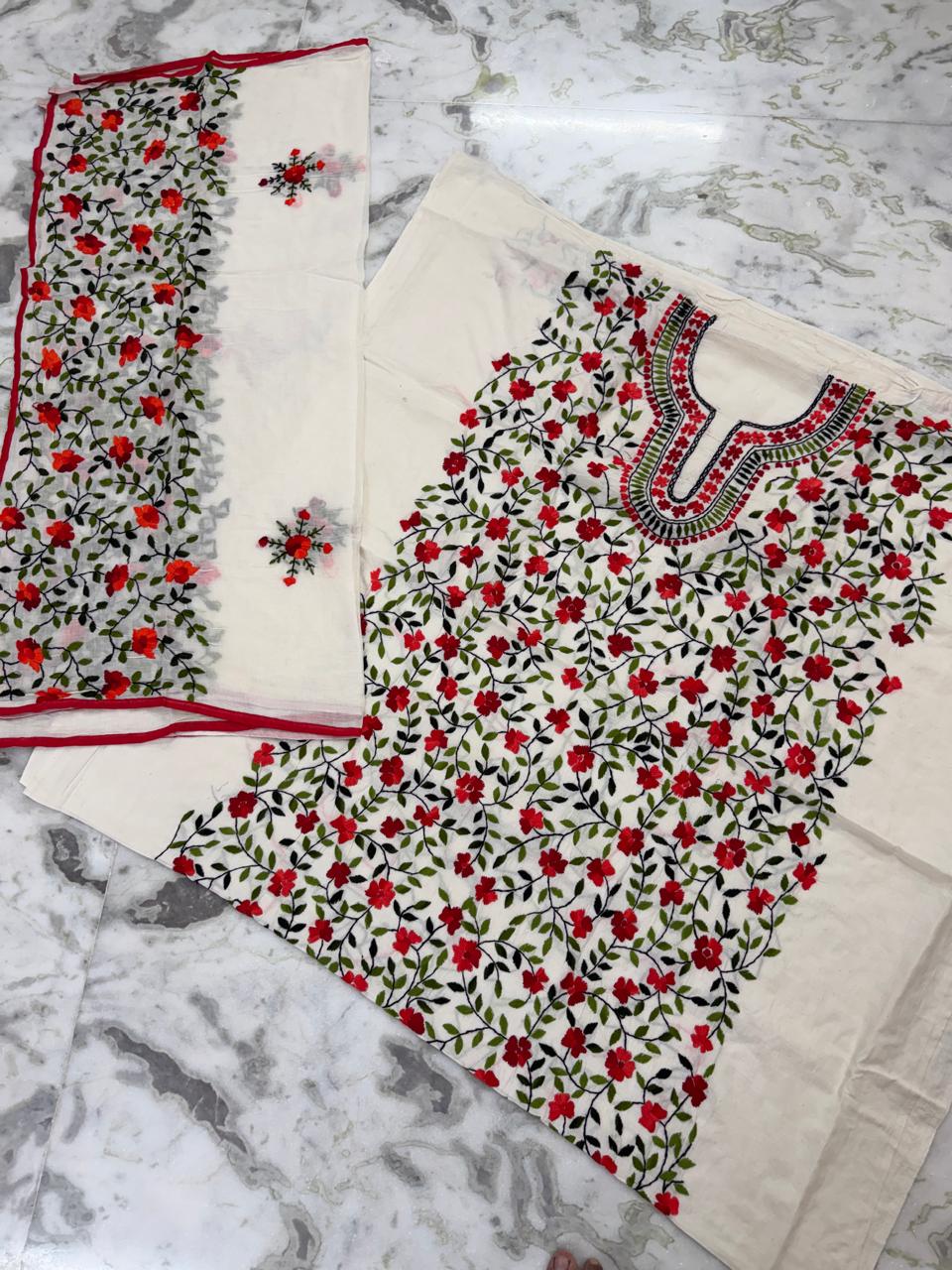 Chikonwala's Exclusive Hand Embroidered Fulkari Dress