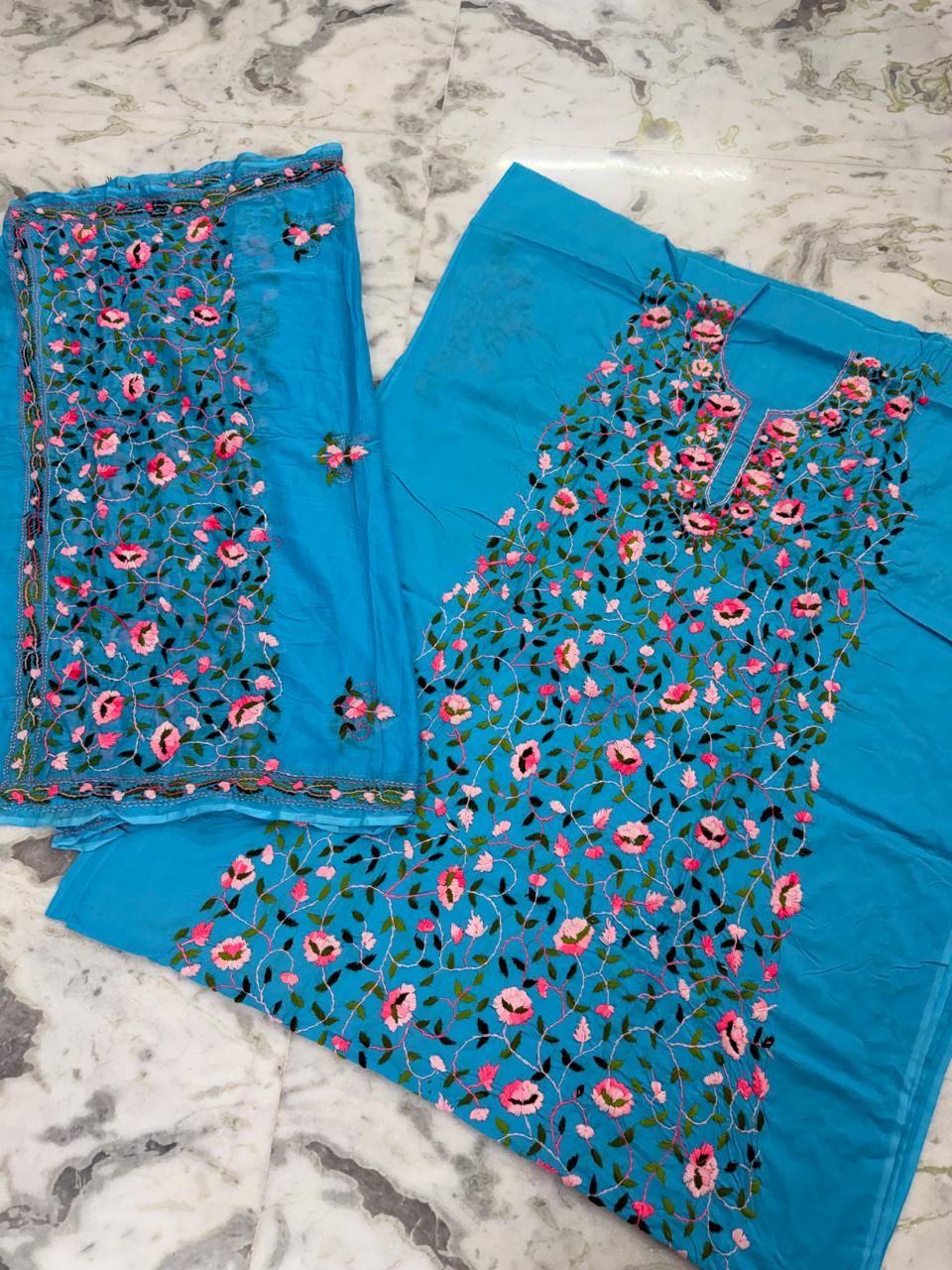 Chikonwala's Exclusive Hand Embroidered Fulkari Dress