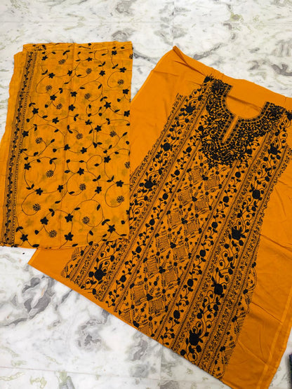 Chikonwala's Exclusive Hand Embroidered Fulkari Dress