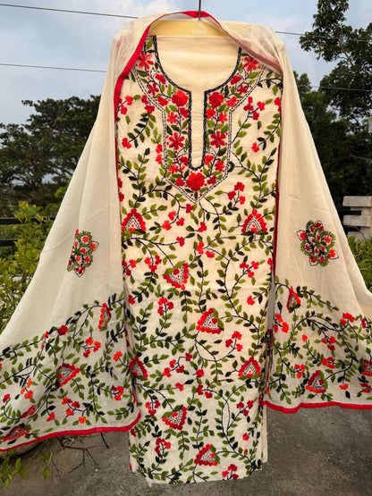 Chikonwala's Exclusive Hand Embroidered Fulkari Dress