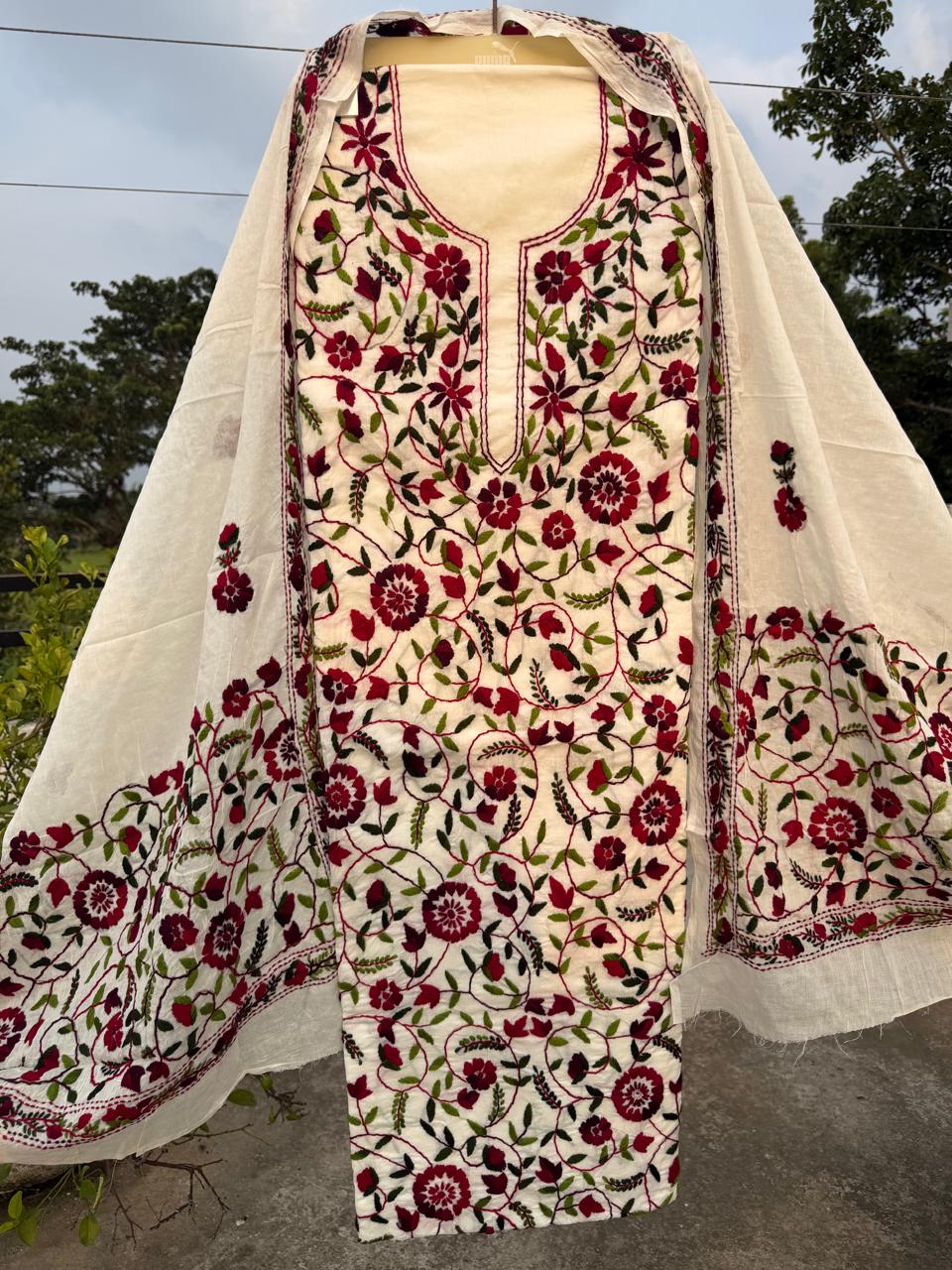 Chikonwala's Exclusive Hand Embroidered Fulkari Dress