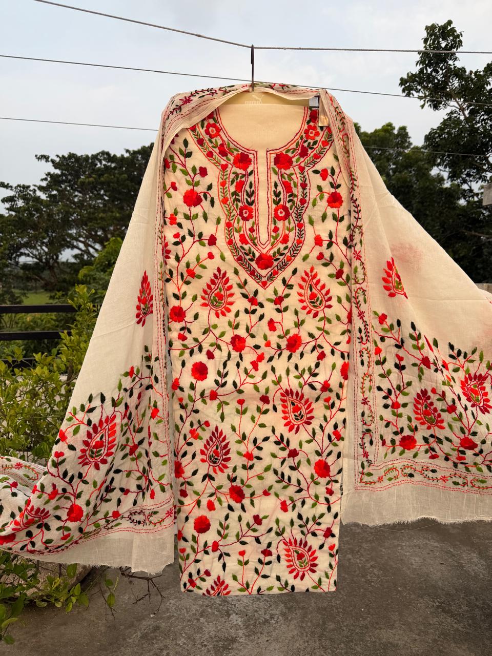 Chikonwala's Exclusive Hand Embroidered Fulkari Dress