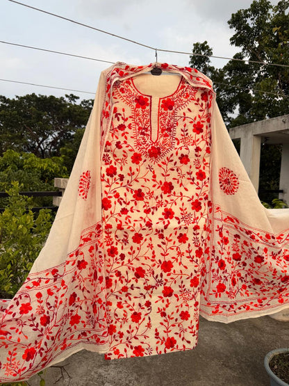 Chikonwala's Exclusive Hand Embroidered Fulkari Dress