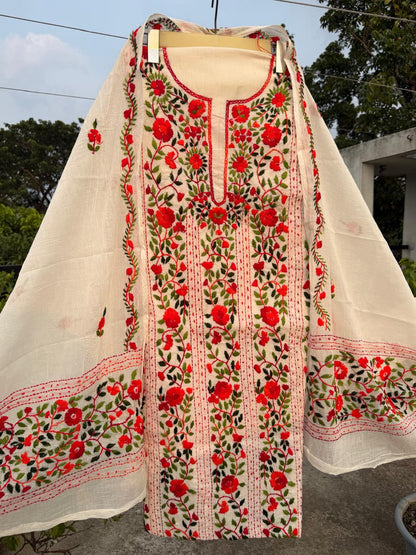 Chikonwala's Exclusive Hand Embroidered Fulkari Dress