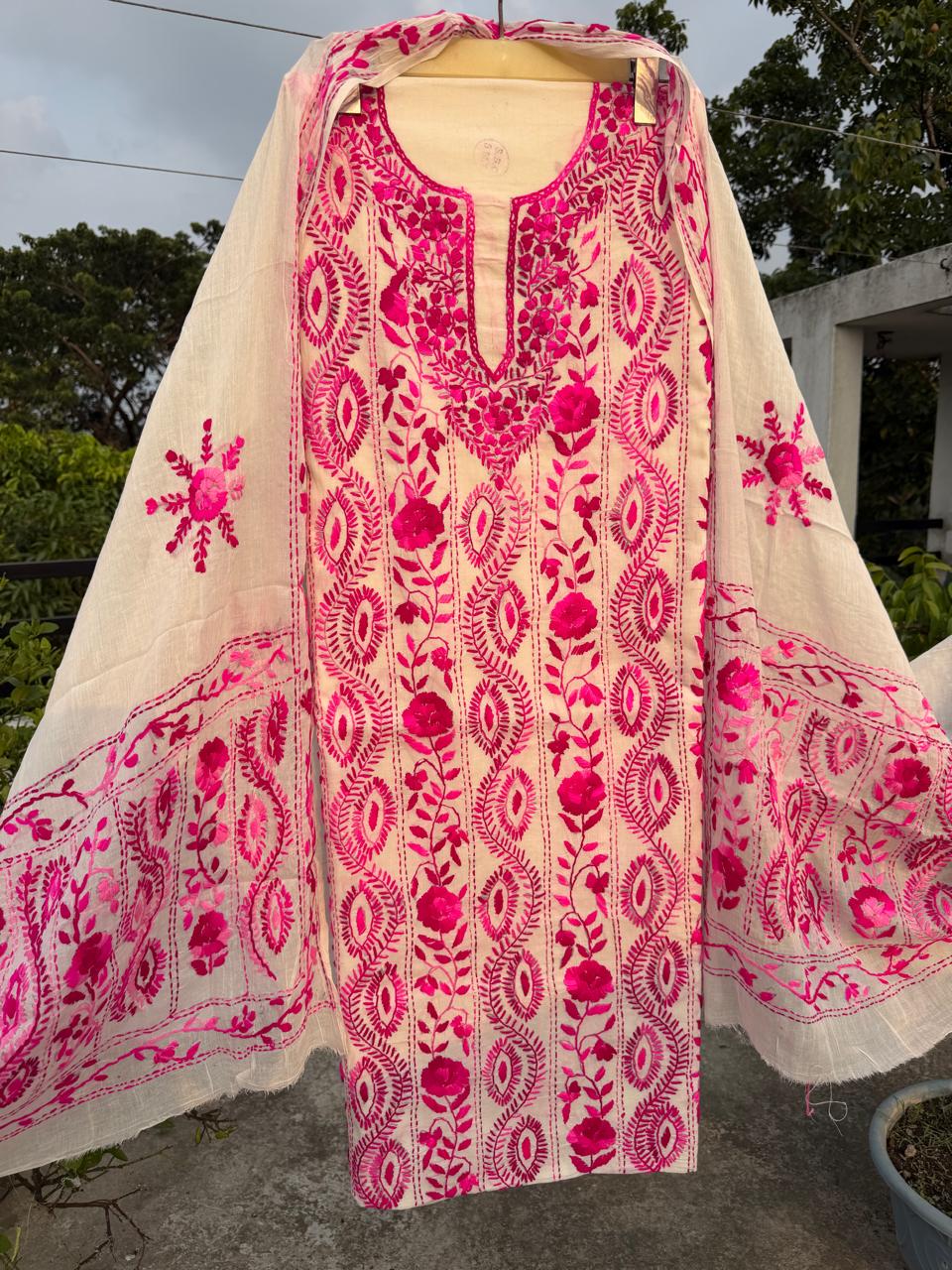 Chikonwala's Exclusive Hand Embroidered Fulkari Dress