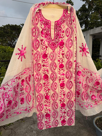 Chikonwala's Exclusive Hand Embroidered Fulkari Dress