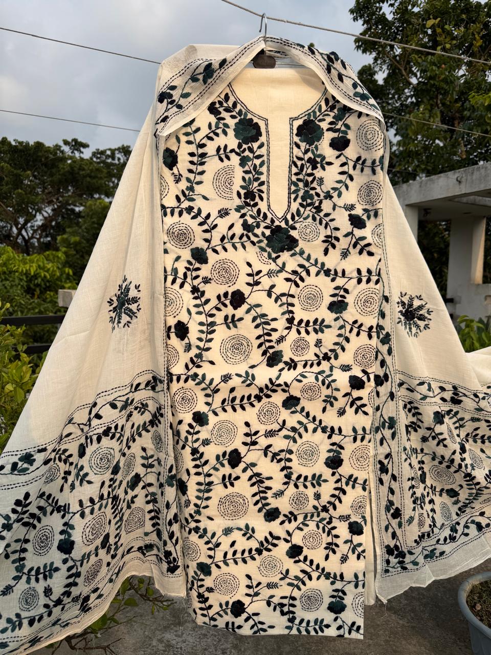 Chikonwala's Exclusive Hand Embroidered Fulkari Dress