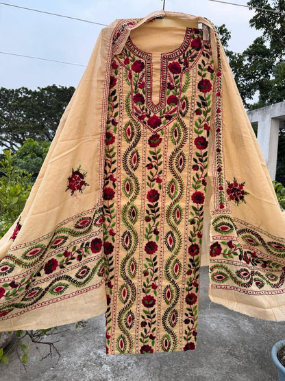 Chikonwala's Exclusive Hand Embroidered Fulkari Dress