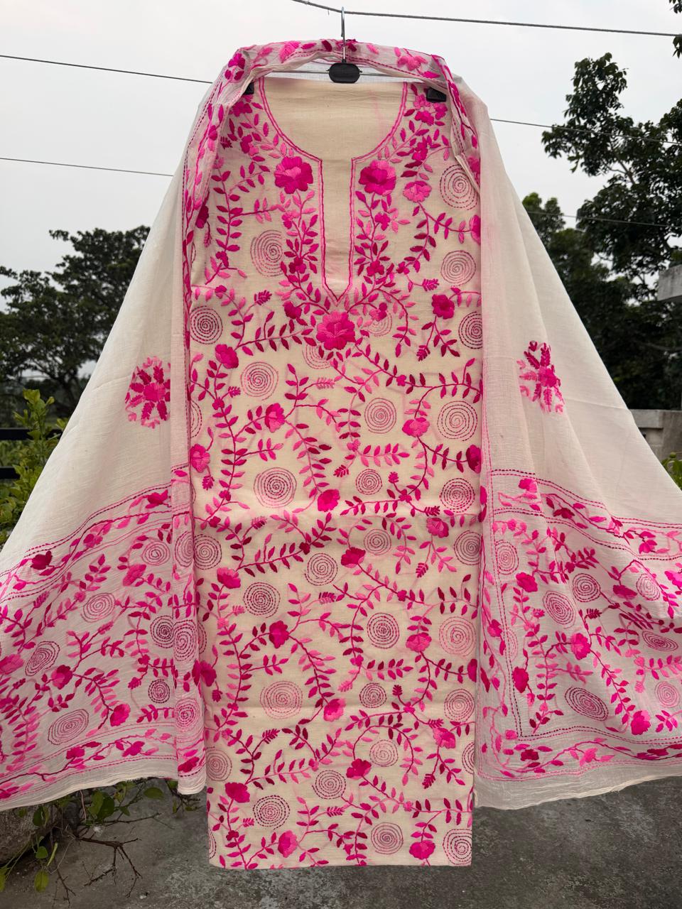 Chikonwala's Exclusive Hand Embroidered Fulkari Dress