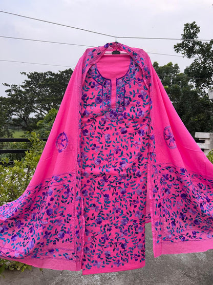 Chikonwala's Exclusive Hand Embroidered Fulkari Dress