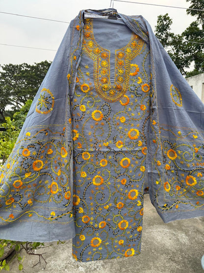 Chikonwala's Exclusive Hand Embroidered Fulkari Dress