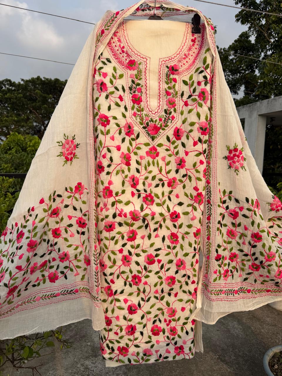 Chikonwala's Exclusive Hand Embroidered Fulkari Dress
