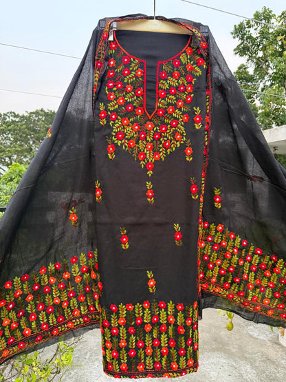 Chikonwala's Exclusive Hand Embroidered Fulkari Dress