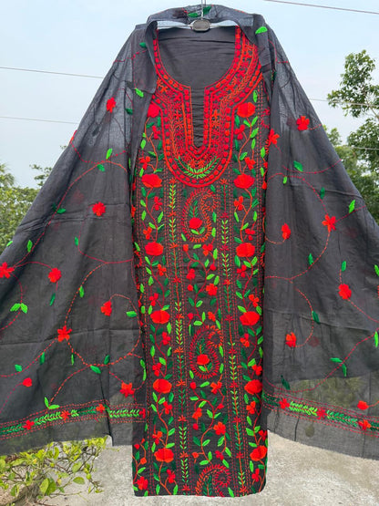 Chikonwala's Exclusive Hand Embroidered Fulkari Dress