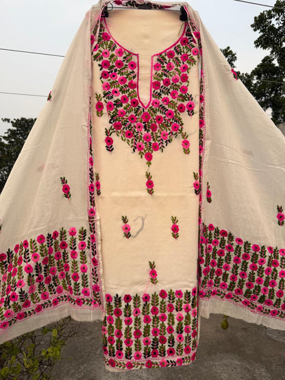 Chikonwala's Exclusive Hand Embroidered Fulkari Dress