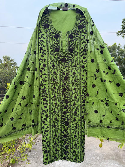 Chikonwala's Exclusive Hand Embroidered Fulkari Dress