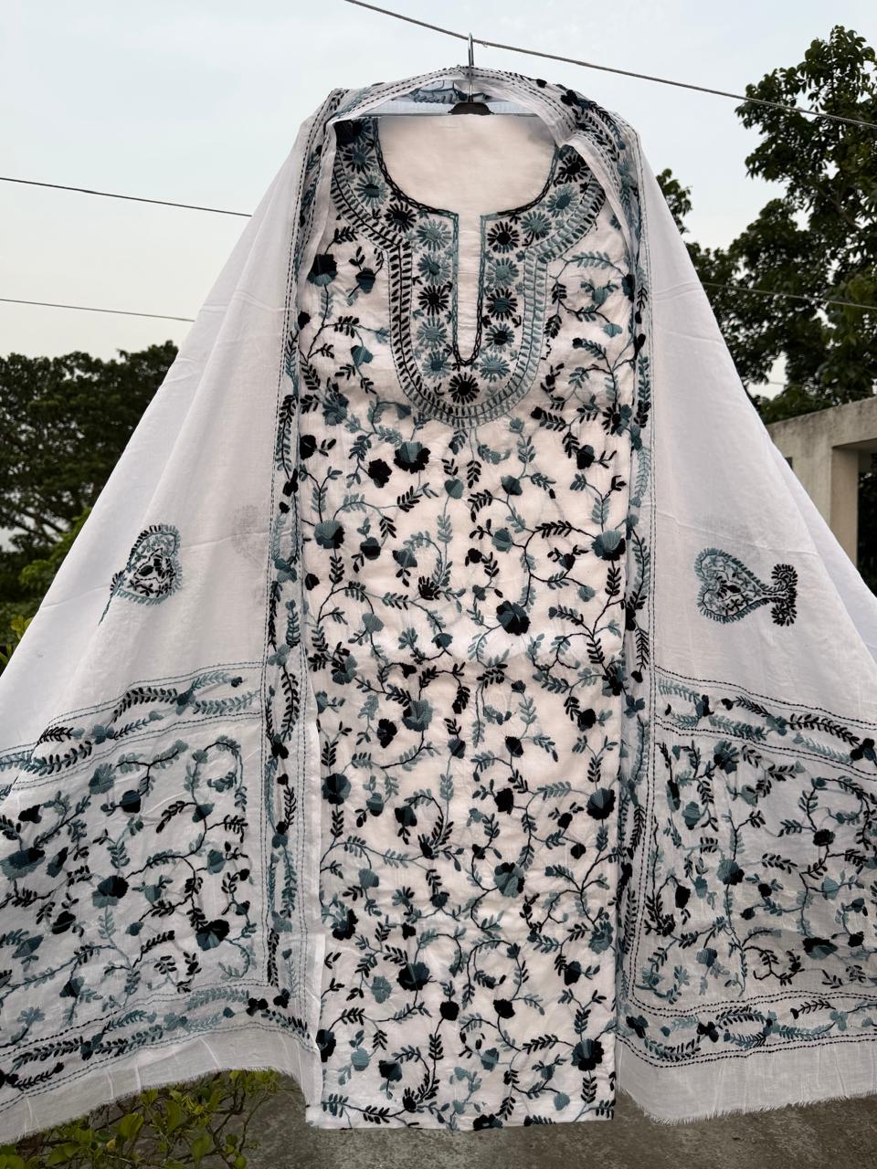 Chikonwala's Exclusive Hand Embroidered Fulkari Dress