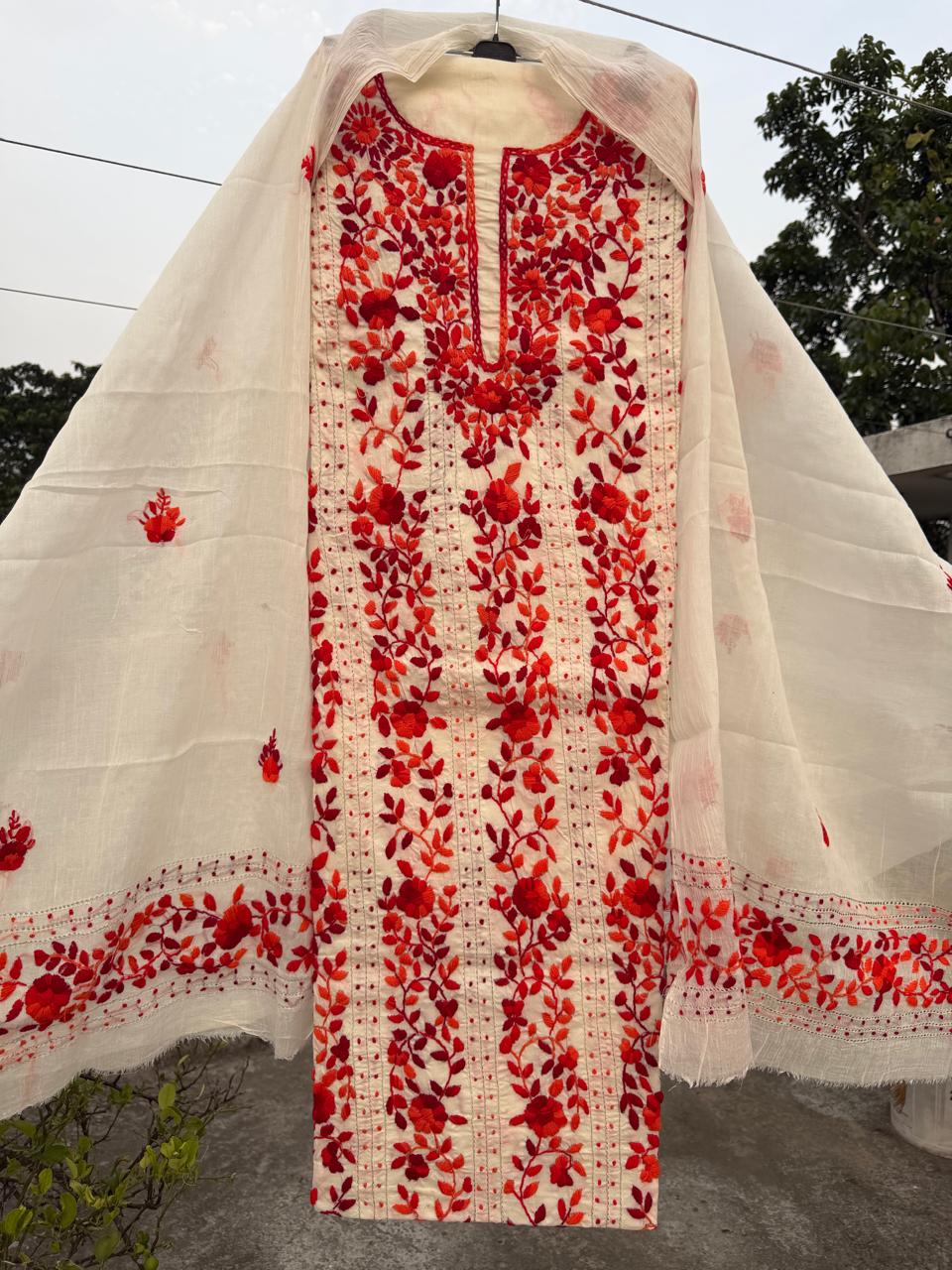 Chikonwala's Exclusive Hand Embroidered Fulkari Dress