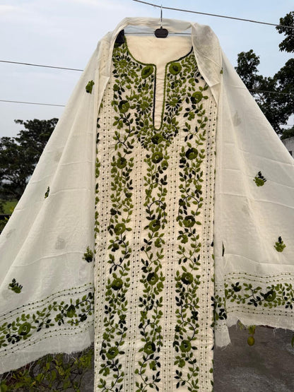 Chikonwala's Exclusive Hand Embroidered Fulkari Dress