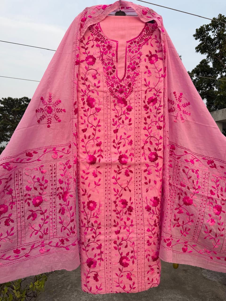 Chikonwala's Exclusive Hand Embroidered Fulkari Dress