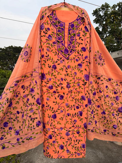 Chikonwala's Exclusive Hand Embroidered Fulkari Dress