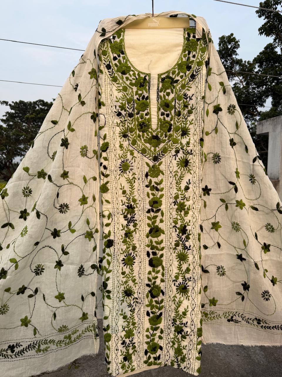 Chikonwala's Exclusive Hand Embroidered Fulkari Dress
