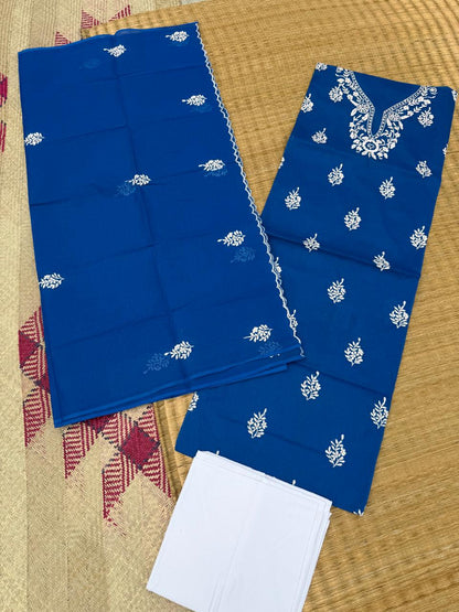 Chikonwala's Exclusive Hand Embroidered Organdy Cotton Dress Material