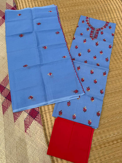 Chikonwala's Exclusive Hand Embroidered Organdy Cotton Dress Material