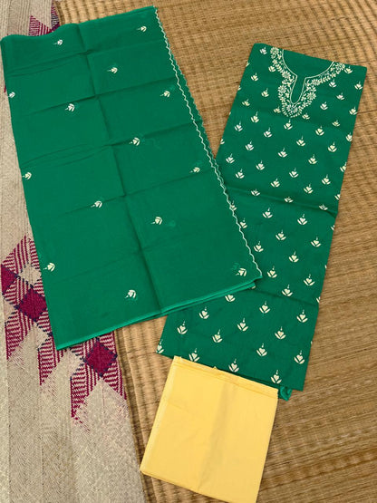 Chikonwala's Exclusive Hand Embroidered Organdy Cotton Dress Material
