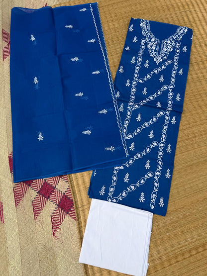 Chikonwala's Exclusive Hand Embroidered Organdy Cotton Dress Material