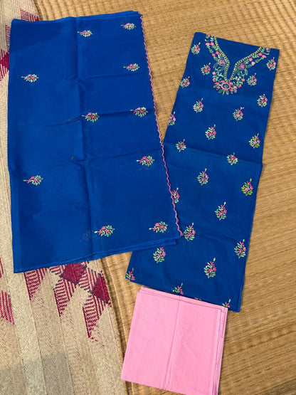 Chikonwala's Exclusive Hand Embroidered Organdy Cotton Dress Material