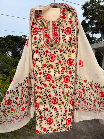Chikonwala's Exclusive Hand Embroidered Fulkari Dress
