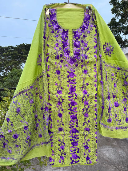Chikonwala's Exclusive Hand Embroidered Fulkari Dress