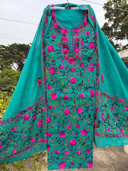 Chikonwala's Exclusive Hand Embroidered Fulkari Dress