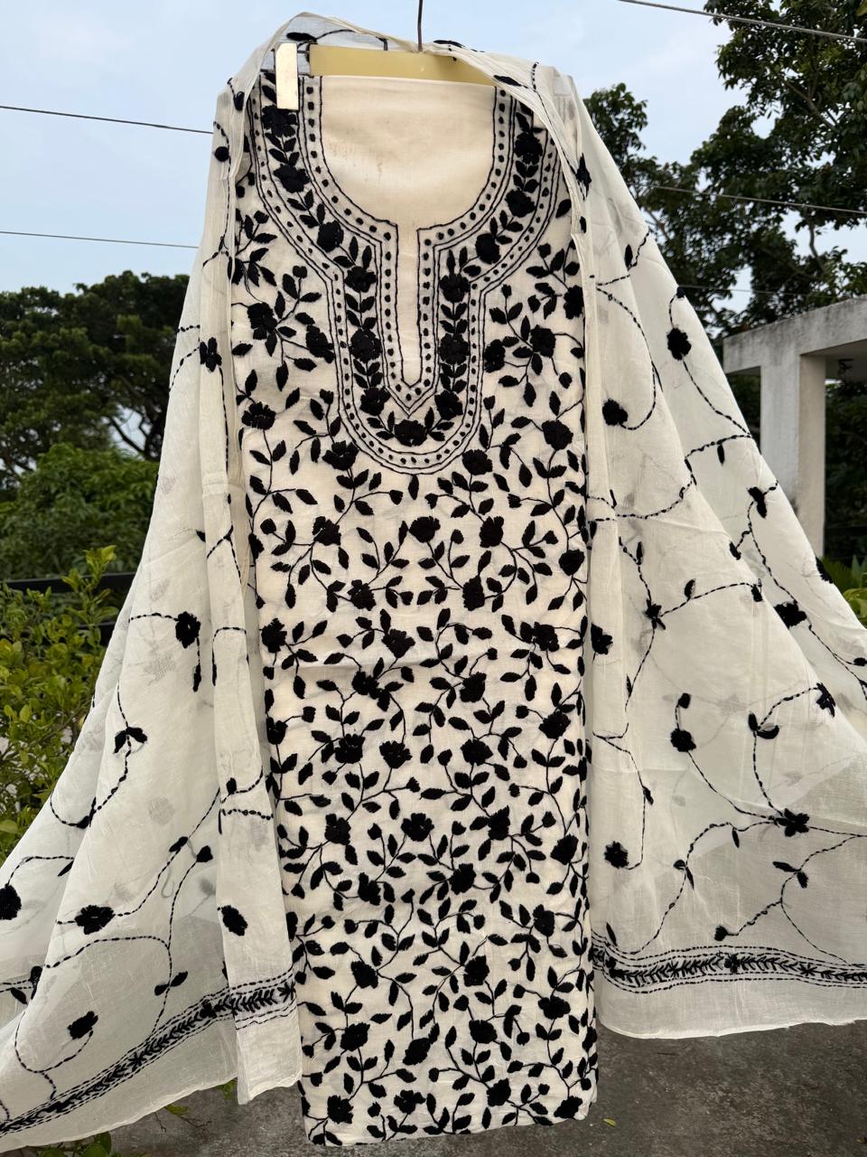 Chikonwala's Exclusive Hand Embroidered Fulkari Dress