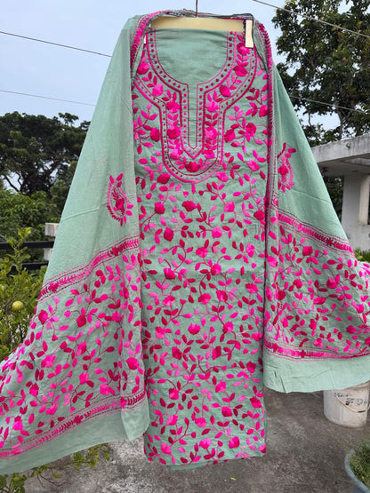Chikonwala's Exclusive Hand Embroidered Fulkari Dress