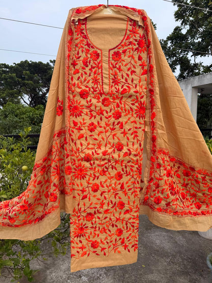 Chikonwala's Exclusive Hand Embroidered Fulkari Dress