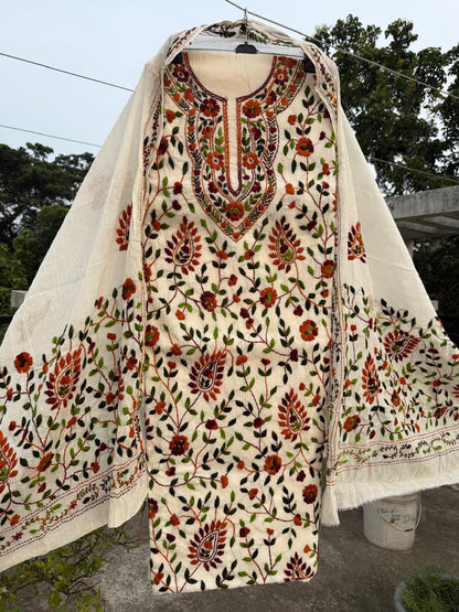 Chikonwala's Exclusive Hand Embroidered Fulkari Dress