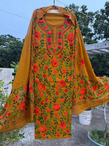 Chikonwala's Exclusive Hand Embroidered Fulkari Dress