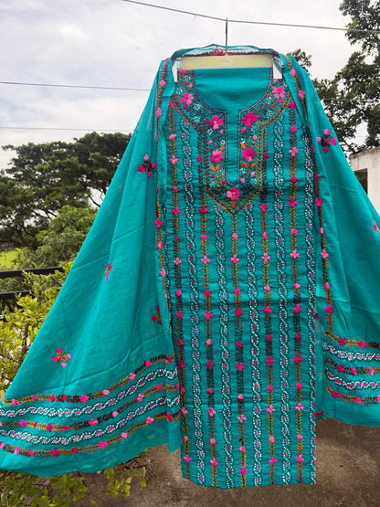 Chikonwala's Exclusive Hand Embroidered Fulkari Dress